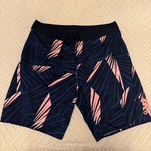 Adidas Blue and Pink Board Shorts Swim